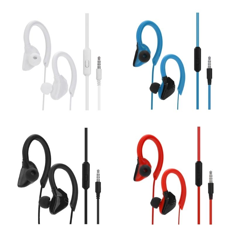 Wired Earphone Mic - Fones ouvido com fio esportivo com
