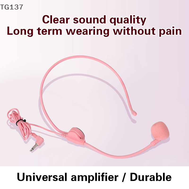 1 pçs 3.5mm rosa headworn micr - Wired Earphone Mic avaliação e preço